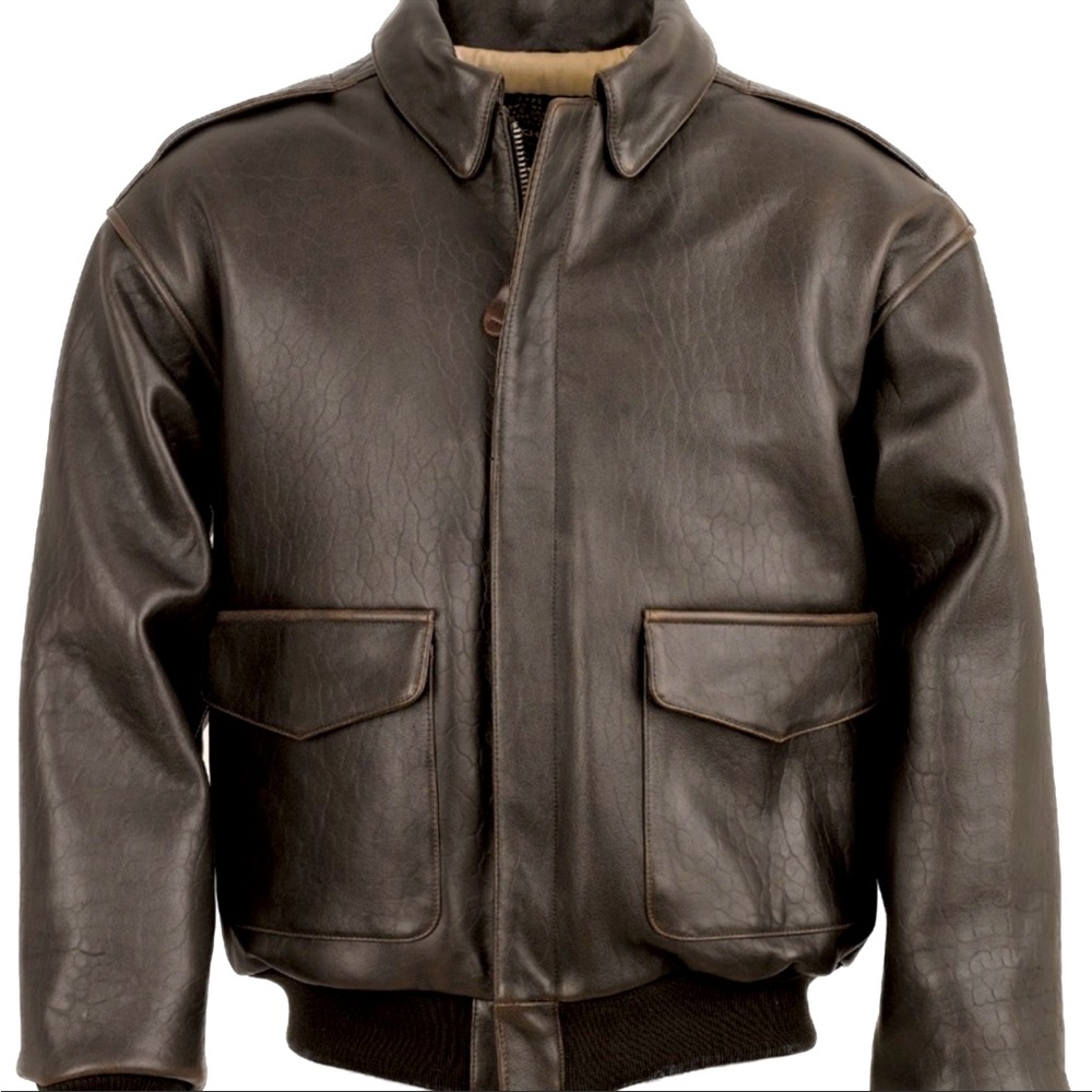 A-2 Air Flyer’s Dark Brown Leather Men’s Jacket